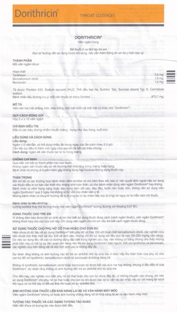 Viên ngậm Dorithricin Hyphens (20 viên) hỗ trợ điều trị các triệu chứng nhiễm khuẩn miệng, họng 