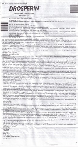 Thuốc tránh thai hằng ngày Drosperin Abbott (1 vỉ x 28 viên)