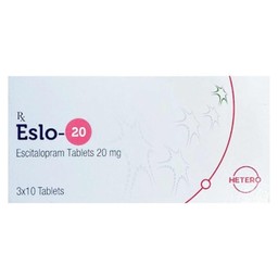 Thuốc Eslo-20 Hetero điều trị trầm cảm, rối loạn lo âu (3 vỉ x 10 viên)