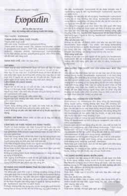 Thuốc Exopadin 60mg Trường Thọ điều trị viêm mũi dị ứng, mày đay (3 vỉ x 10 viên) 