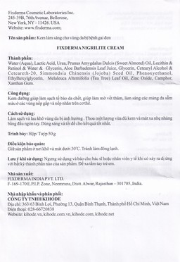 Kem bôi Fixderma Nigrilite làm mờ vết thâm cơ thể (50g)