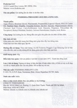 Gel dưỡng ẩm, ngừa giãn tĩnh mạch chân dành cho bà bầu Fixderma Preggers Leg Relaxing Gel 60g