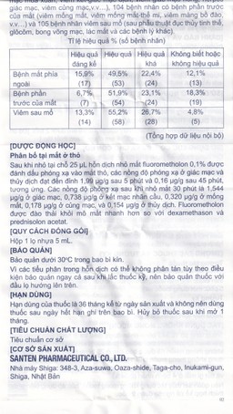 Hỗn dịch nhỏ mắt Flumetholon 0.1% Santen điều trị các bệnh viêm phía ngoài mắt (5ml)
