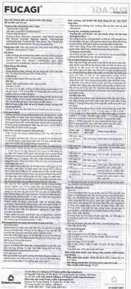 Thuốc Fucagi 500mg Agimexpharm điều trị nhiễm một hoặc nhiều loại giun đường ruột (1 viên)