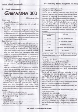 Thuốc Gabahasan 300 Hasan điều trị hỗ trợ trong động kinh cục bộ, đau viêm dây thần kinh ngoại biên (3 vỉ x 10 viên)
