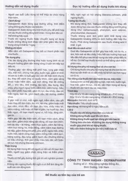 Thuốc Gabahasan 300 Hasan điều trị hỗ trợ trong động kinh cục bộ, đau viêm dây thần kinh ngoại biên (3 vỉ x 10 viên)