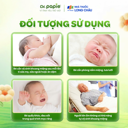 Gạc răng miệng Dr.Papie Starmed (30 gói) làm sạch và bảo vệ răng miệng cho bé