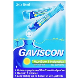 Hỗn dịch Gaviscon Reckitt Benckiser điều trị trào ngược dạ dày, thực quản (24 gói x 10ml)