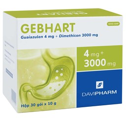 Gel uống Gebhart Davipharm điều trị triệu chứng cơn đau dạ dày (30 gói x 10g)