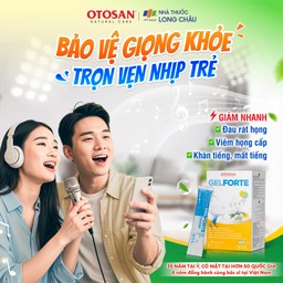 Gel ngậm họng Otosan Throat Gel Forte 14 gói x 10ml hỗ trợ điều trị viêm họng cấp tính
