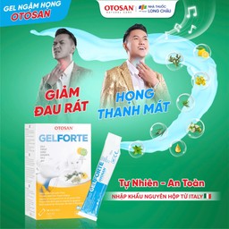 Gel ngậm họng Otosan Throat Gel Forte 14 gói x 10ml hỗ trợ điều trị viêm họng cấp tính
