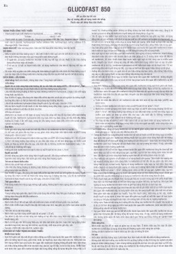 Thuốc Glucofast 850 Mebiphar điều trị tiểu đường típ 2 (4 vỉ x 15 viên)