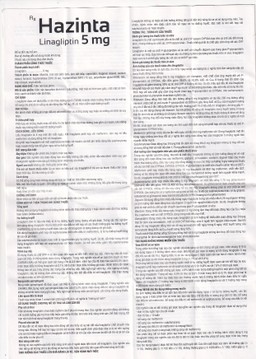 Thuốc Hazinta 5 DHG điều trị đái tháo đường típ 2 (3 vỉ x 10 viên)