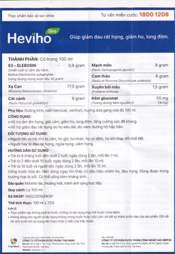 Viên uống giảm ho long đờm Heviho Thái Minh (100ml)
