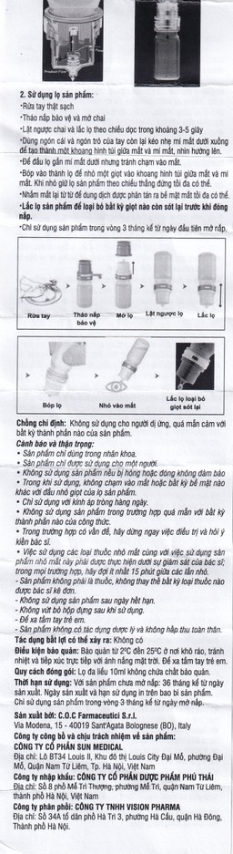 Nhỏ mắt Hycob 10ml giúp bôi trơn, tạo độ ẩm, giảm khô và mỏi mắt