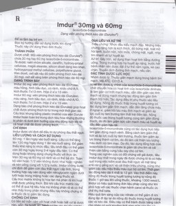 Thuốc Imdur 30mg AstraZeneca điều trị dự phòng đau thắt ngực (2 vỉ x 15 viên)