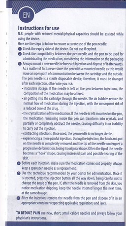 Đầu kim tiểu đường 32G x 4mm Pic insupen original (100 cái)