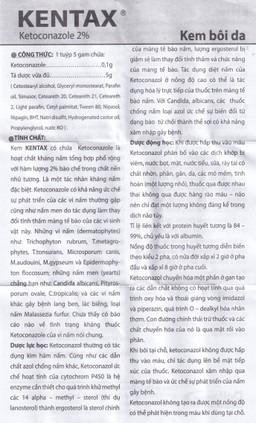 Kem bôi da Kentax Detapharm điều trị lác, lang ben, lác biếng, nấm kẽ (5g)