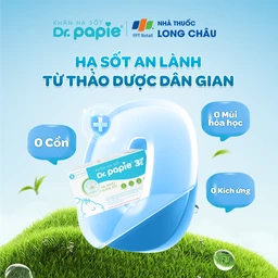 Khăn hạ sốt Dr.Papie 3M0+ Starmed (5 gói x 5 miếng) hạ nhiệt giảm sốt dùng cho trẻ từ 3 tháng tuổi