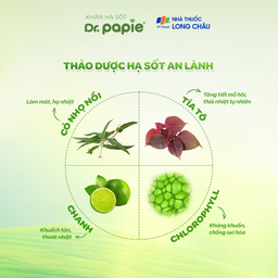 Khăn hạ sốt Dr.Papie 0+ Starmed (5 gói x 5 miếng) hạ nhiệt giảm sốt dùng cho trẻ sơ sinh