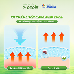 Khăn hạ sốt Dr.Papie 0+ Starmed (5 gói x 5 miếng) hạ nhiệt giảm sốt dùng cho trẻ sơ sinh