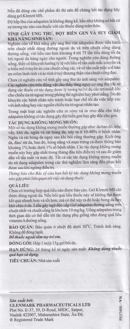 Gel bôi da Klenzit MS điều trị mụn trứng cá (15g)