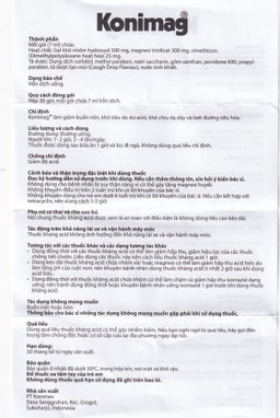 Hỗn dịch uống Konimag PT Konimex giảm buồn nôn, khó tiêu, loét đường tiêu hóa (30 gói x 7ml)