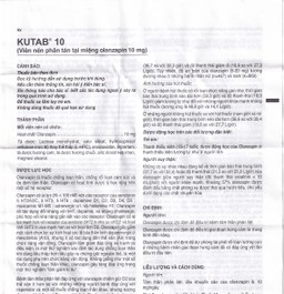 Thuốc Kutab 10 Levis điều trị tâm thần phân liệt, giai đoạn hưng cảm vừa đến nặng (12 vỉ x 7 viên)