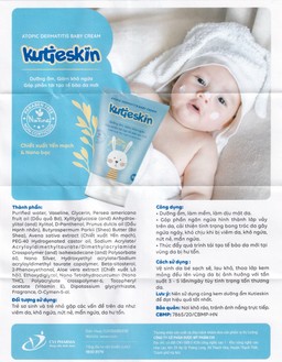 Kem bôi Kutieskin hỗ trợ cải thiện tình trạng chàm sữa và dưỡng ẩm cho da bé (30g)