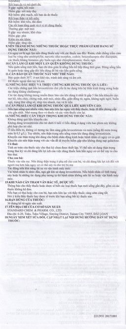 Thuốc Levocozate 5mg dùng trong điều trị viêm mũi dị ứng theo mùa, dị ứng kinh niên, nổi mề đay tự phát (10 vỉ x 10 viên)  