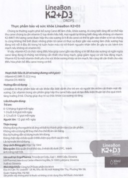 Dung dịch LineaBon K2+D3 ErgoPharm hỗ trợ bổ sung Vitamin (10ml)