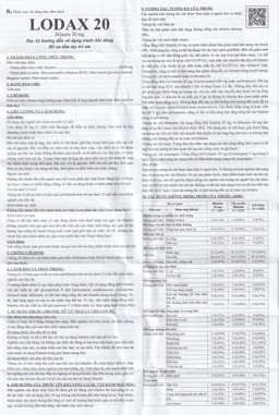 Thuốc Lodax 20mg USP điều trị triệu chứng trong trường hợp viêm mũi dị ứng và mày đay (3 vỉ x 10 viên)