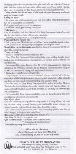 Viên nang cứng Mecosol 40mg Mediplantex điều trị bệnh trào ngược - dạ dày, thực quản (1 vỉ x 10 viên)