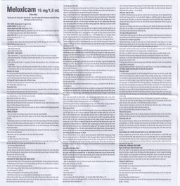 Dung dịch tiêm Meloxicam 15mg/1.5ml Danapha điều trị đau viêm xương khớp (10 ống)