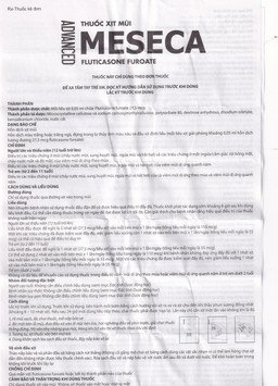 Thuốc xịt mũi Meseca Advanced Merap điều trị các triệu chứng chảy nước mũi, sung huyết mũi, ngứa mũi (60 liều)