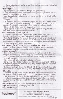 Thuốc ho Methorphan Traphaco cắt cơn ho, điều trị long đờm, chống dị ứng (2 vỉ x 10 viên)