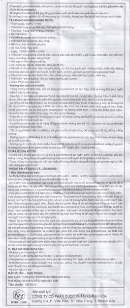 Thuốc Methylprednisolon 4 Khapharco kháng viêm, điều trị viêm khớp dạng thấp, lupus ban đỏ hệ thống (10 vỉ x 10 viên)