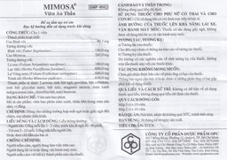 Viên an thần Mimosa OPC dùng cho trường hợp mất ngủ, suy nhược thần kinh (5 vỉ x 10 viên)