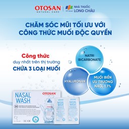 Muối rửa mũi xoang Otosan Nasal Wash (30 gói) làm sạch sâu, ngừa viêm xoang, viêm mũi dành cho trẻ từ 1 tuổi trở lên