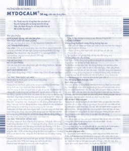 Viên nén Mydocalm 50mg Gedeon điều trị triệu chứng co cứng cơ sau đột quỵ (3 vỉ x 10 viên) 