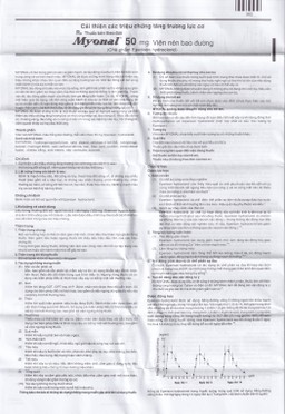 Viên nén Myonal 50mg Eisai cải thiện tăng trương lực cơ và điều trị liệt cứng (3 vỉ x 10 viên) 