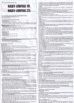 Thuốc Nady-Empag 10 Nadyphar điều trị đái tháo đường típ 2 (3 vỉ x 10 viên)