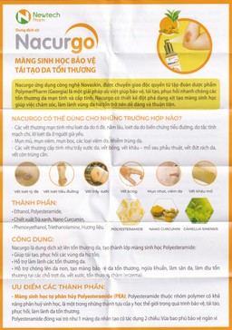 Dung dịch xịt tạo màng sinh học Nacurgo Newtech bảo vệ da tổn thương 12ml