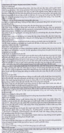 Thuốc NDP-Apixan 5mg Nadyphar hỗ trợ phòng ngừa đột quỵ, tăng huyết áp (2 vỉ x 10 viên)