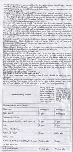 Thuốc NDP-Apixan 5mg Nadyphar hỗ trợ phòng ngừa đột quỵ, tăng huyết áp (2 vỉ x 10 viên)