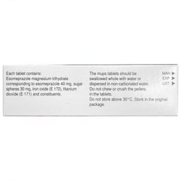 Viên nén Nexium Mups 40mg AstraZeneca điều trị trào ngược dạ dày - thực quản, loét dạ dày (2 vỉ x 7 viên)