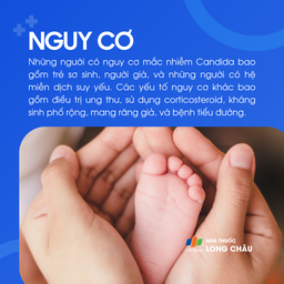 Người có nguy cơ cao bị Candida gồm trẻ sơ sinh, người già, người suy giảm miễn dịch, bệnh nhân ung thư, tiểu đường, dùng kháng sinh kéo dài
