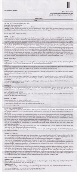 Viên nén Noklot 75mg Cadila phòng ngừa tai biến xơ vữa động mạch (3 vỉ x 10 viên)