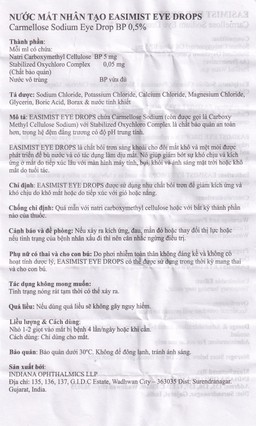 Nước mắt nhân tạo Easimist Eye Drops 5ml giảm khô mỏi mắt