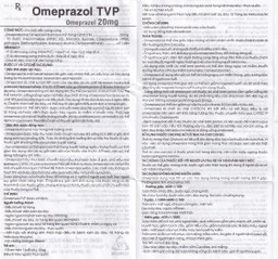 Viên nang cứng Omeprazol TVP 20mg điều trị loét tá tràng, viêm loét dạ dày (3 vỉ x 10 viên) 